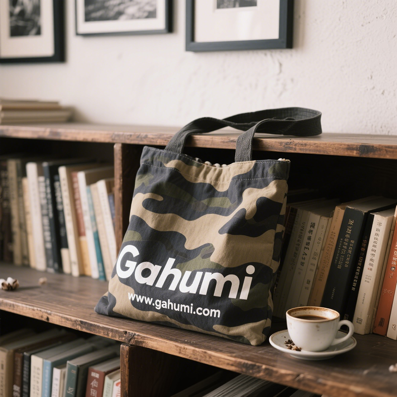 Gahumi Camouflage canvas tote bag-02